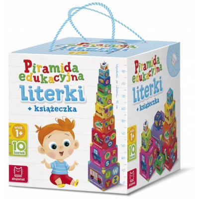 Piramida edukacyjna. Literki + książeczka / Aksjomat