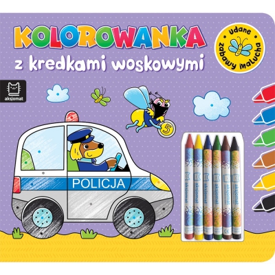 Kolorowanka z kredkami woskowymi. Udane zabawy malucha / Aksjomat