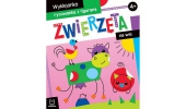 Zwierzęta na wsi. Wyklejanka, rysowanka z figurami 4+ Aksjomat