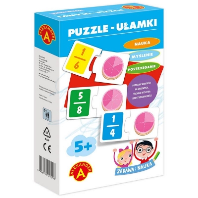 Zabawa i Nauka – Puzzle – Ułamki / 1844 Alexander