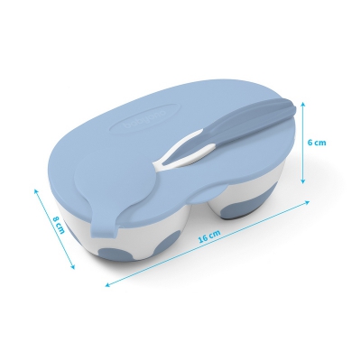 Miseczka dla dzieci i niemowląt dwukomorowa z łyżeczką 1067/01 Baby Ono