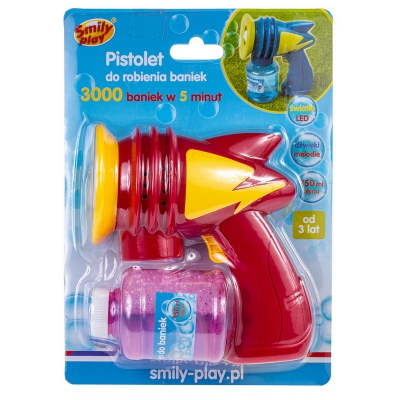 Pistolet do puszczania baniek na baterie SP83780 Smily Play