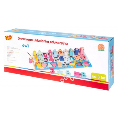 Montessori Drewniana Zabawka Edukacyjna SP84019 Smily Play