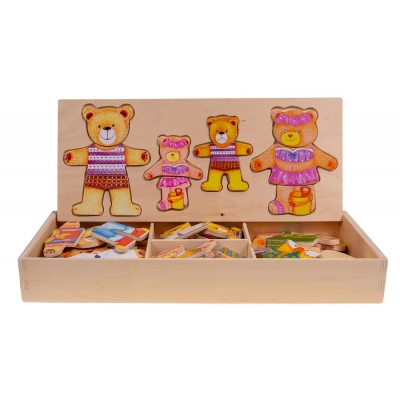 Układanka Drewniana Puzzle 4 Misie SPW83594 Smily Play