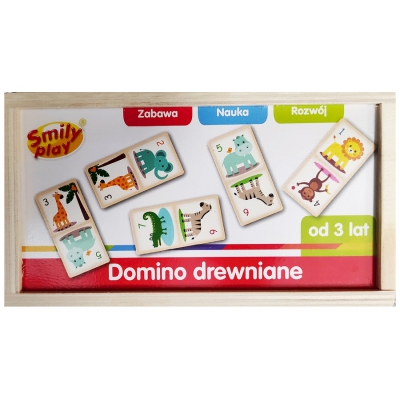 Gra Domino Drewniane SPW83797 Smily Play