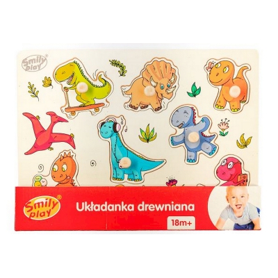 Układanka Drewniana Dinozaury SPW83809 Smily Play