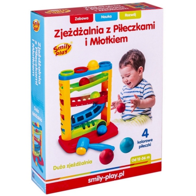 Zjeżdżalnia z piłeczkami i młotkiem SP82932 Smily Play