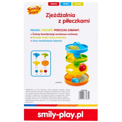 Zjeżdżalnia z piłeczkami SP83964 Smily Play