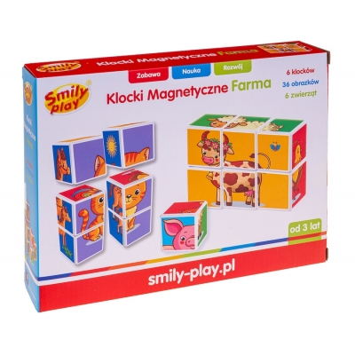 Klocki Magnetyczne Farma SP83642 Smily Play