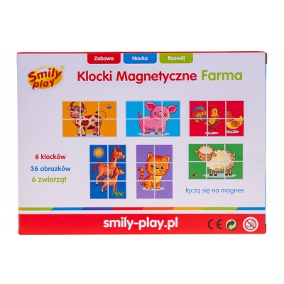 Klocki Magnetyczne Farma SP83642 Smily Play