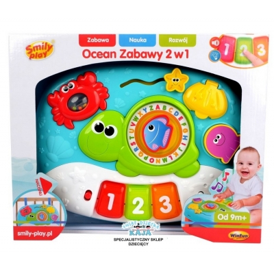 Muzyczny Stolik Edukacyjny 2w1 OCEAN ZABAW 0852 Smily Play