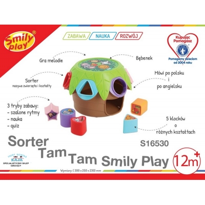 Sorter-Bębenek Tam Tam S16530 Sorter Kształtów Smily Play