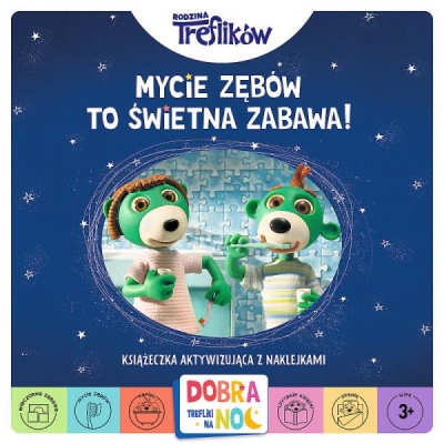 Mycie zębów to świetna zabawa. Dobranoc Trefliki na noc 36671 Trefl