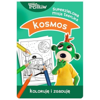 Superzielona misja Treflika. Koloruję i zgaduję. Kosmos 43072 Trefl