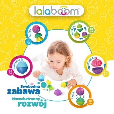 Lalaboom Zestaw Kulko-Klocków 12 elementów 61077 TREFL