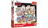 Puzzle 4 w 1 Minnie z Przyjaciółmi 34355 Trefl