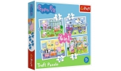 Puzzle 4 w 1 Wspomnienia z wakacji Świnki Peppy 34359 Trefl