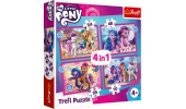 Puzzle 4 w 1 Kolorowe Kucyki Pony 34375 Trefl