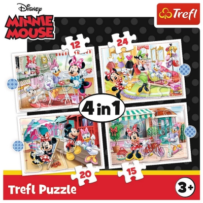 Puzzle 4 w 1 Minnie z Przyjaciółmi 34355 Trefl