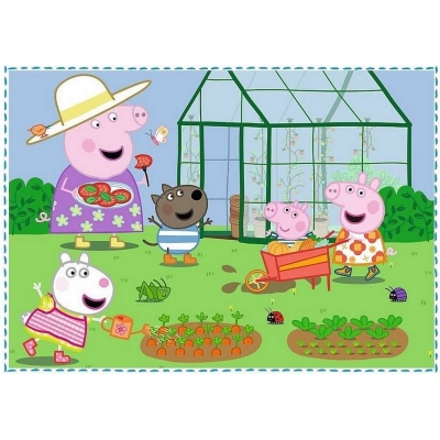 Puzzle 4 w 1 Wspomnienia z wakacji Świnki Peppy 34359 Trefl