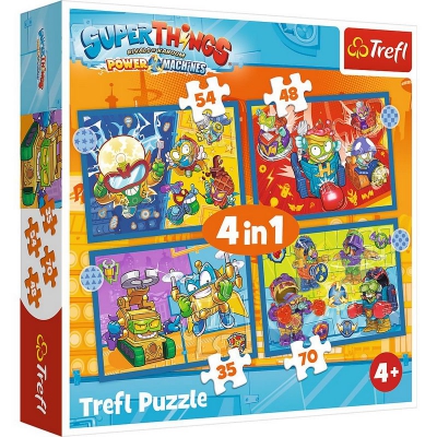 Puzzle 4 w 1 SuperThings Super Akcja 34390 Trefl