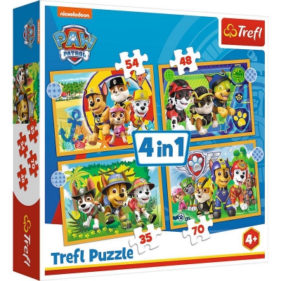 Puzzle 4 w 1 Wakacyjny Psi Patrol 34395 Trefl