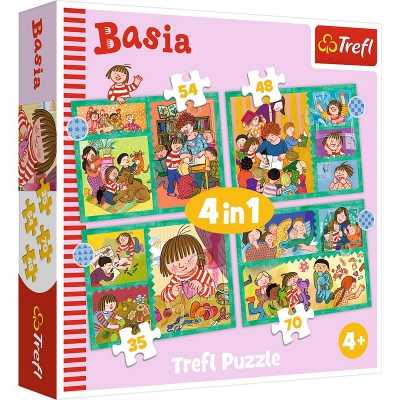 Puzzle 4 w 1 Przygody Basi 34606 Trefl