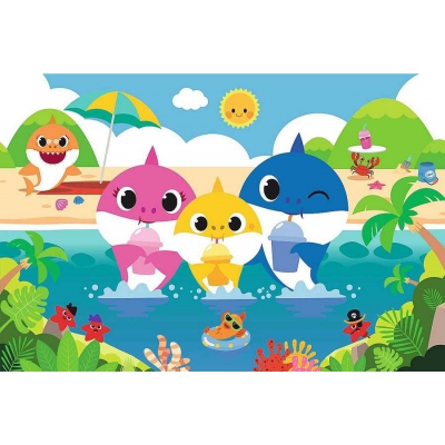 Puzzle 60 el. Baby Shark. Rodzina rekinów na wakacjach 17370 Trefl